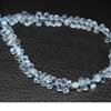 Natural Blue Topaz Faceted Tear Drops Briolette Beads Strand You will get 4 Inches strand and Size 5mm to 6mm approx.